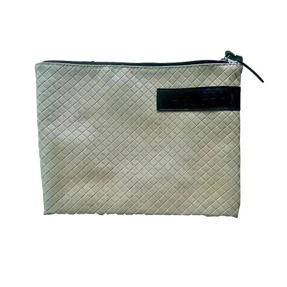 SHISEIDO ginza tokyo cosmetic empty bag~~~~~~shining silver~~~~~ UNUSED - Picture 1 of 4